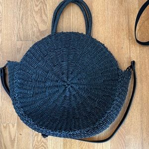 Black wicker bag